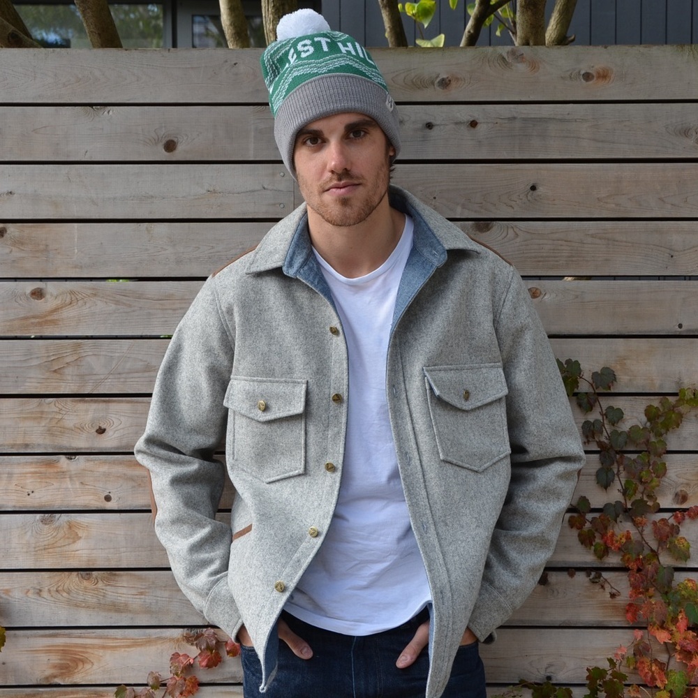 Tuck Shop Trading Co. Cottage Core Wool Leather Trim Barn Jacket Men’s Size L